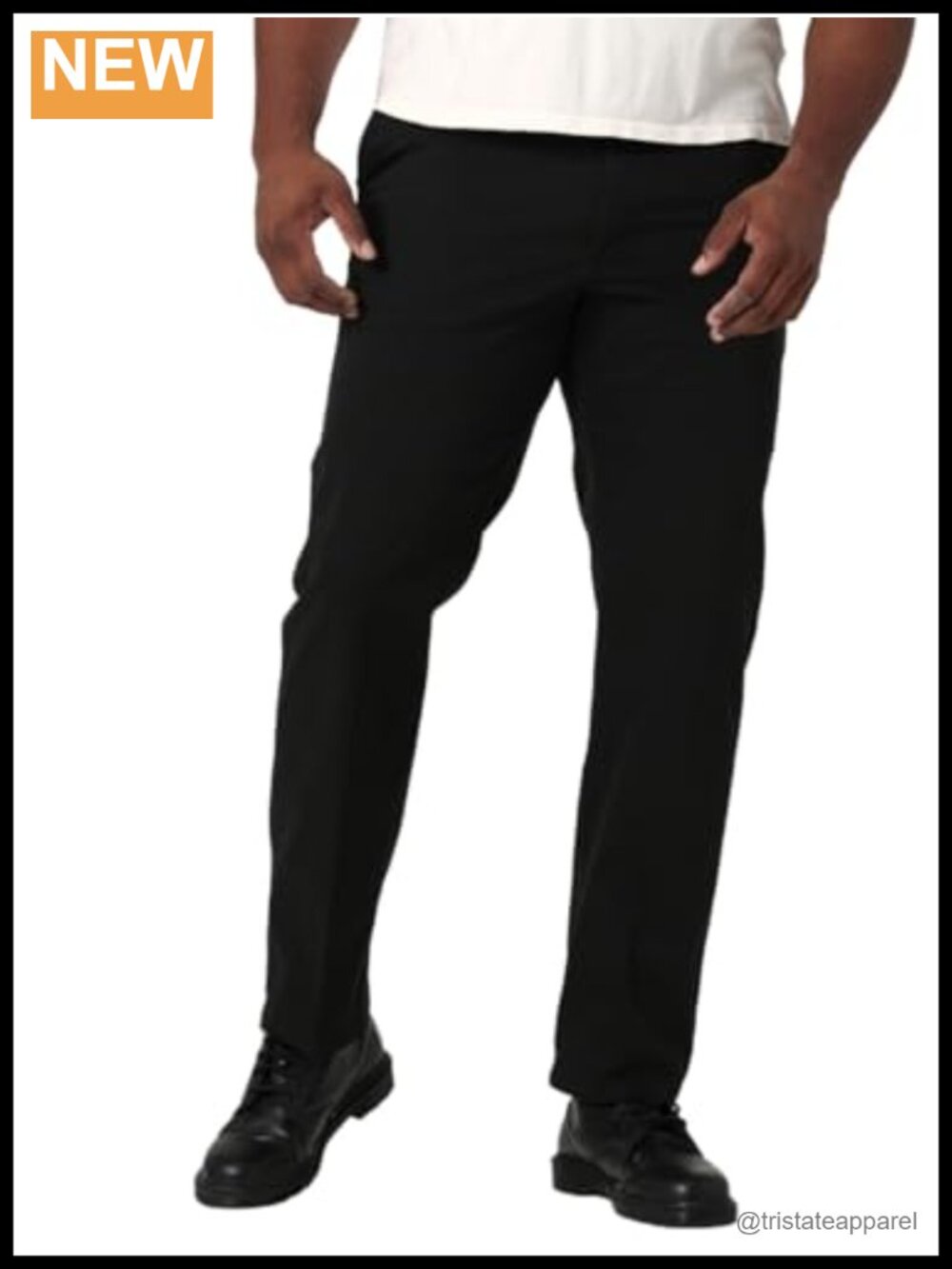Big & Tall Straight Fit Flat Front Pants with Flex Waistband